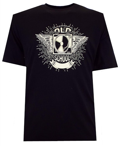 Espionage Old School Print T-Shirt Black